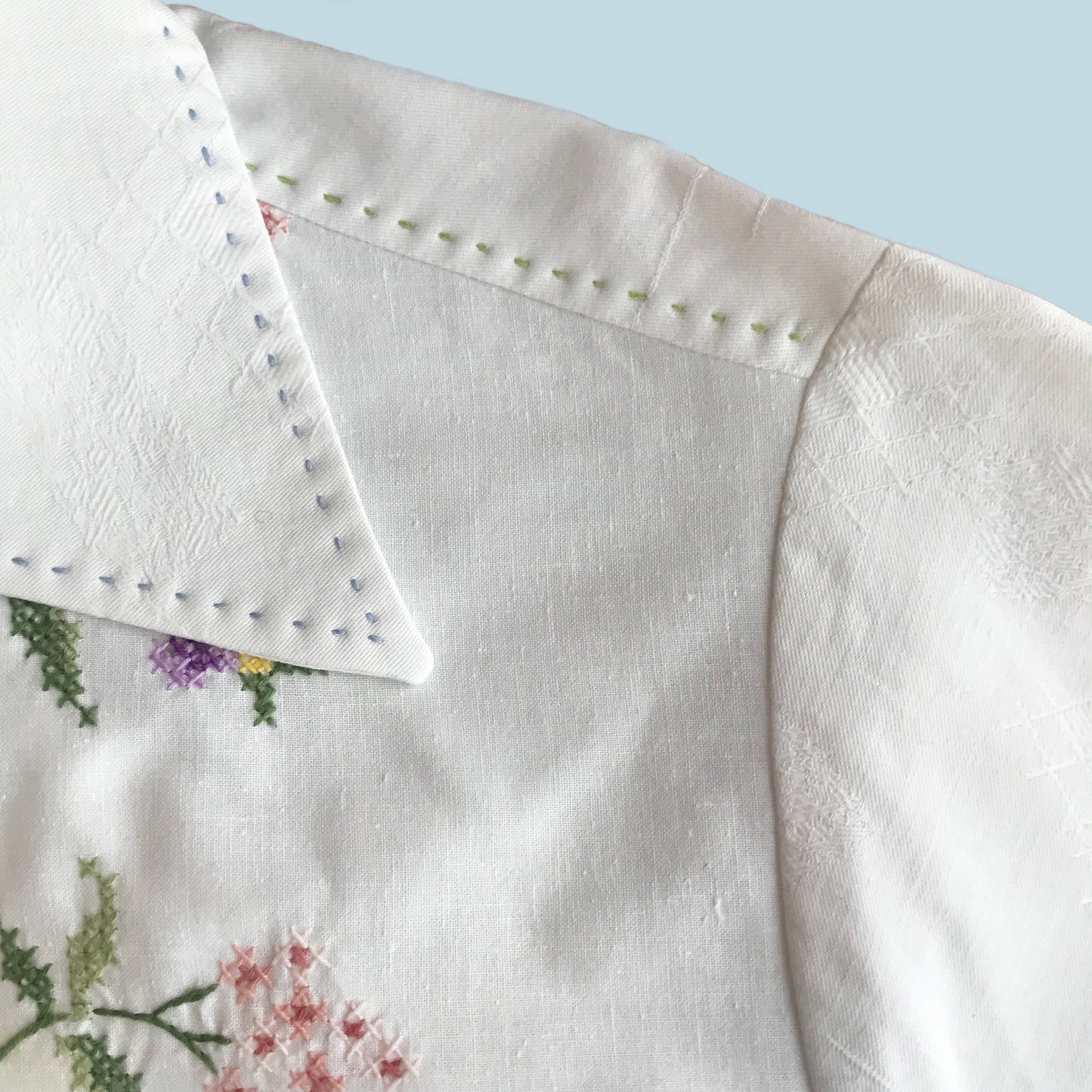 Men's Cross Stitch Embroidered Shirt
