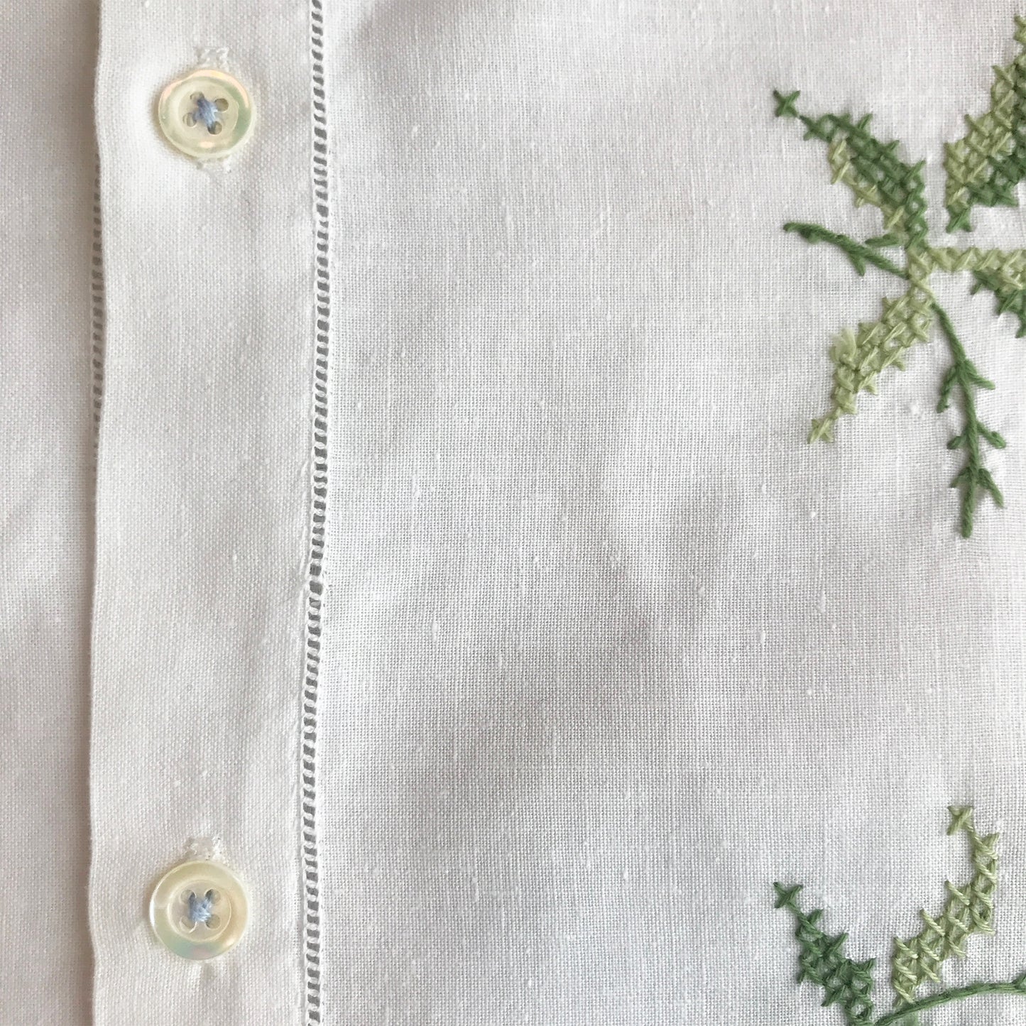 Men's Cross Stitch Embroidered Shirt