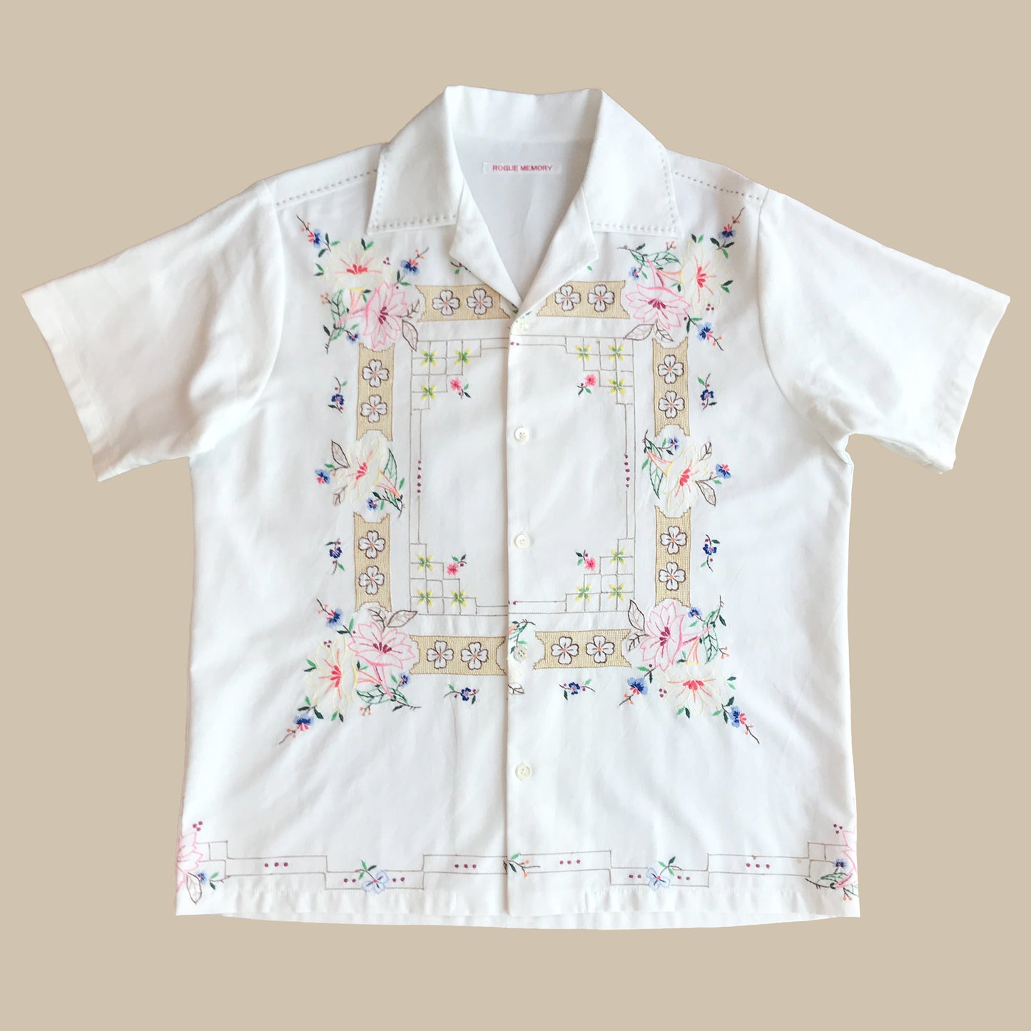 Colourful Men's Hand Embroidered Shirt
