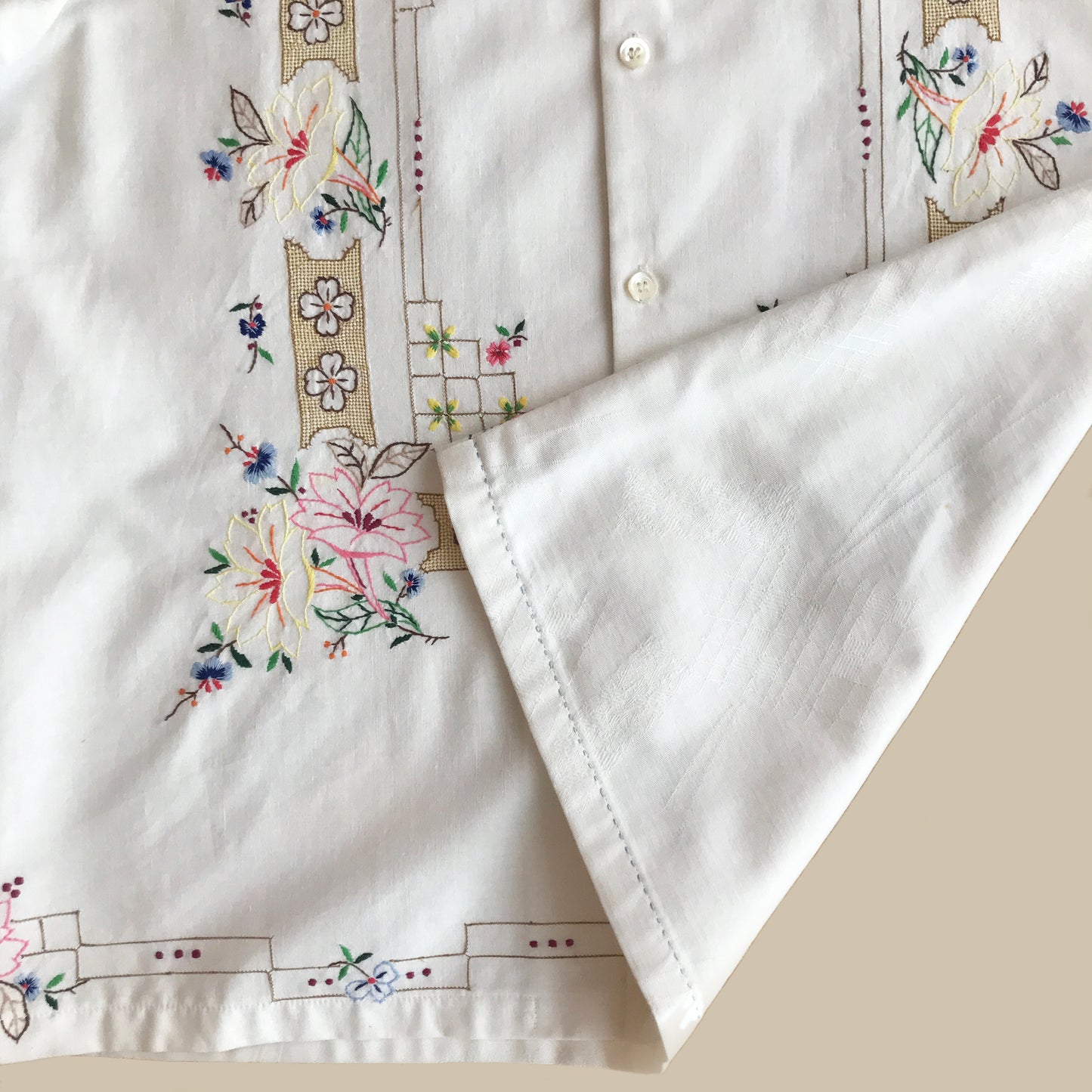 Colourful Men's Hand Embroidered Shirt