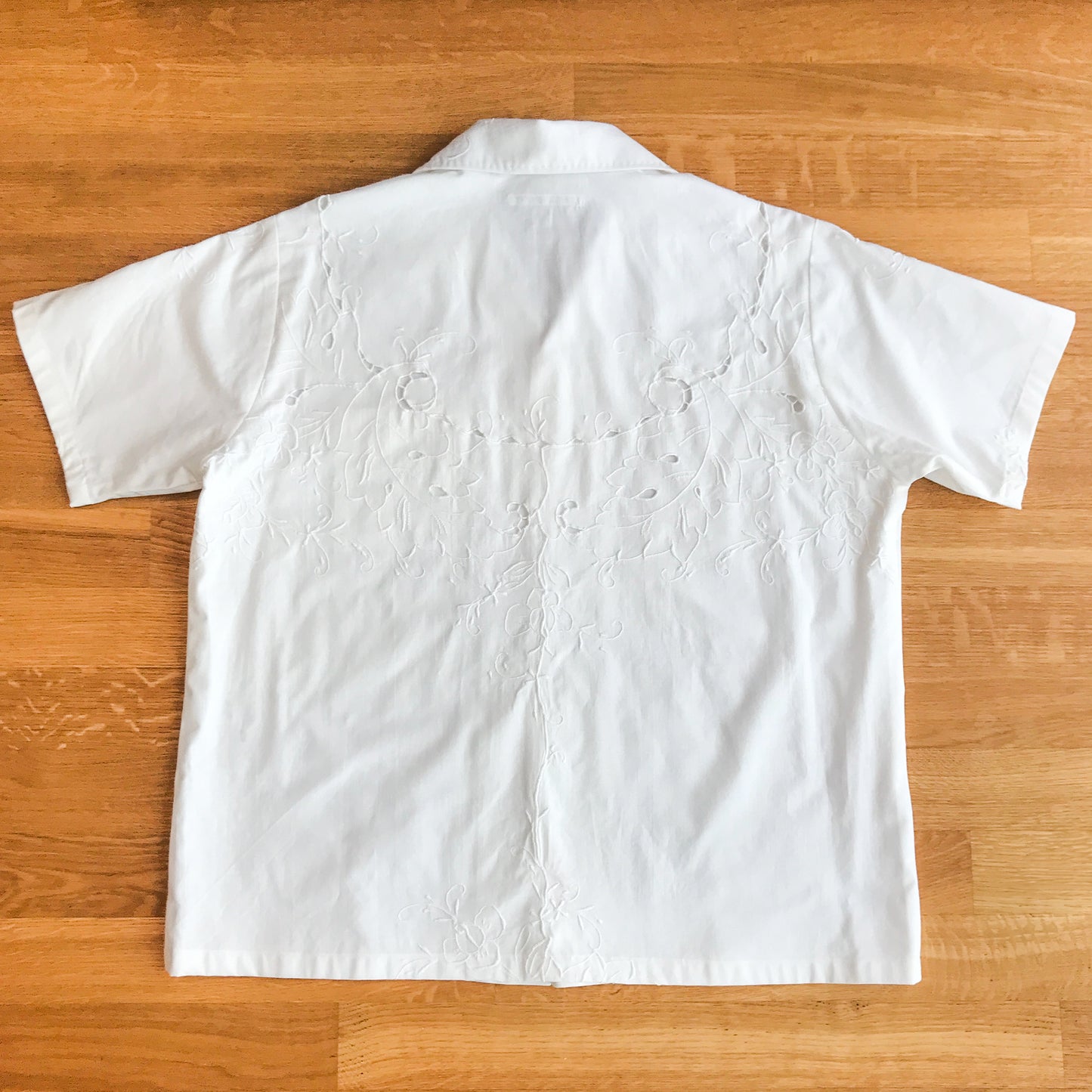 Men's Whitework Embroidered Shirt