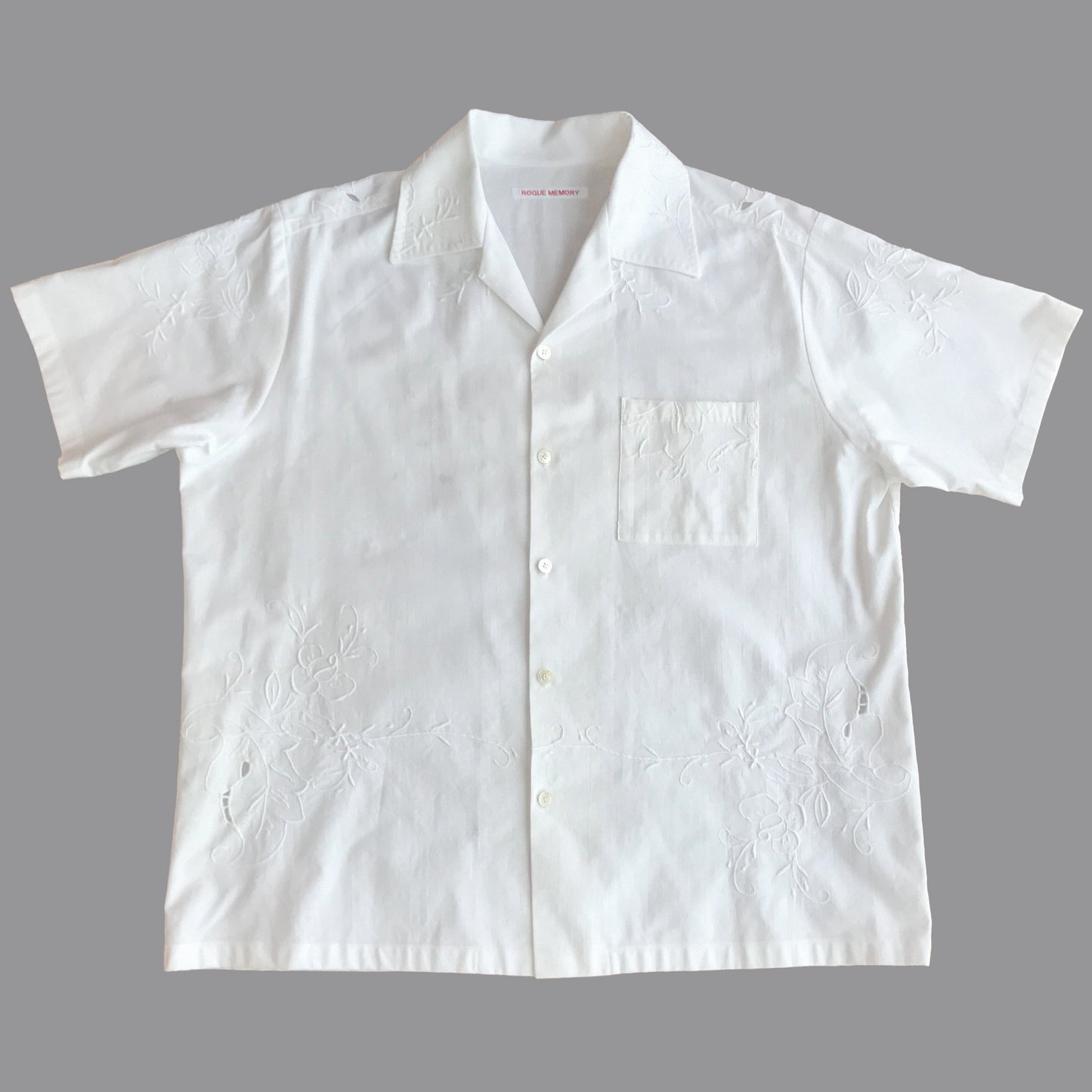 Men's Whitework Embroidered Shirt