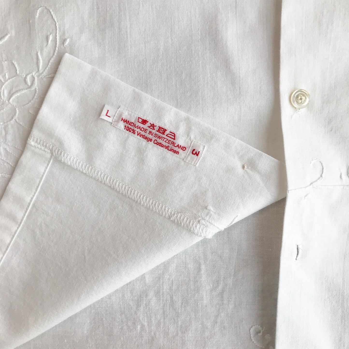 Men's Whitework Embroidered Shirt