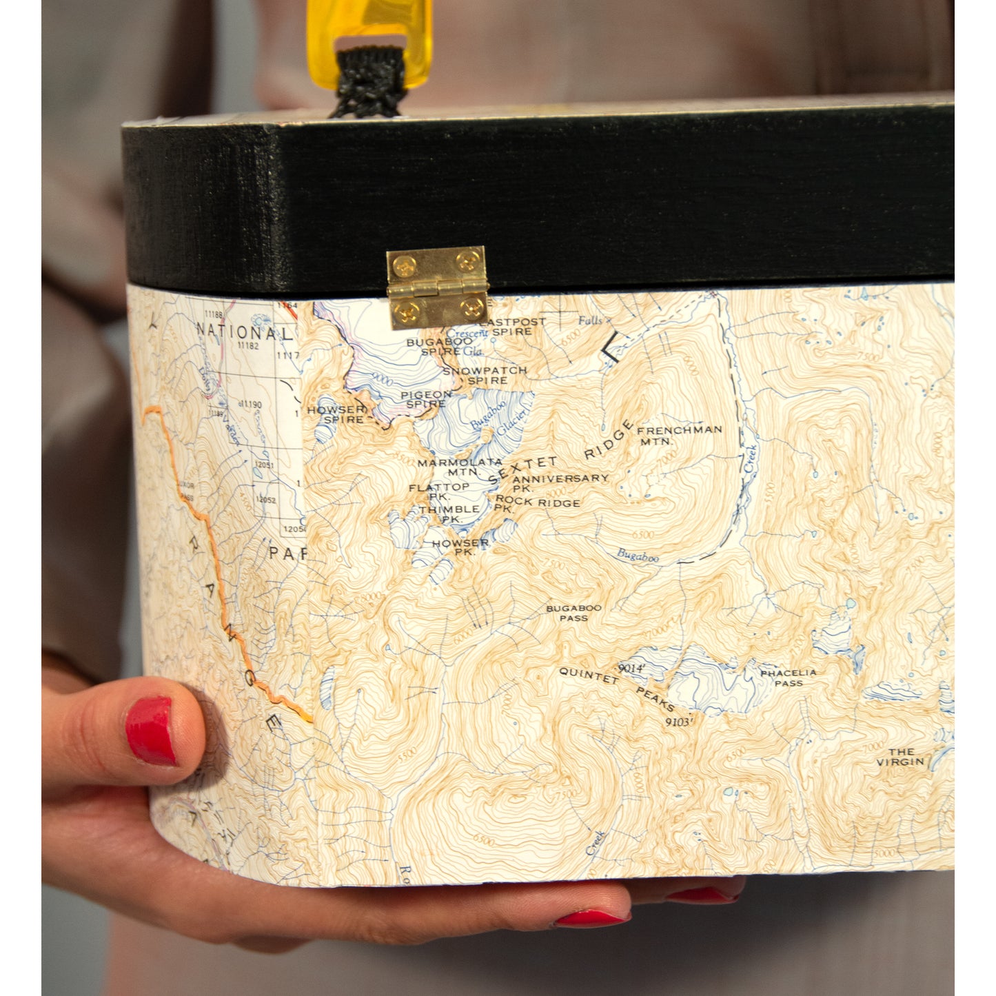 Vintage Map Découpage Box Purse