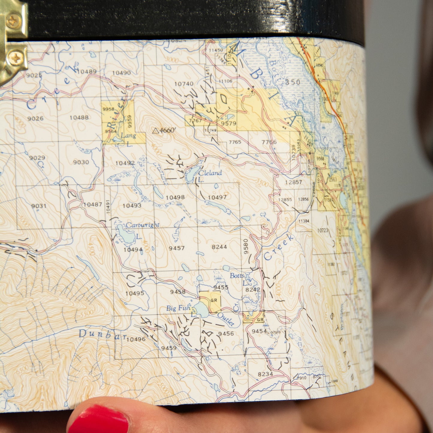 Vintage Map Découpage Box Purse