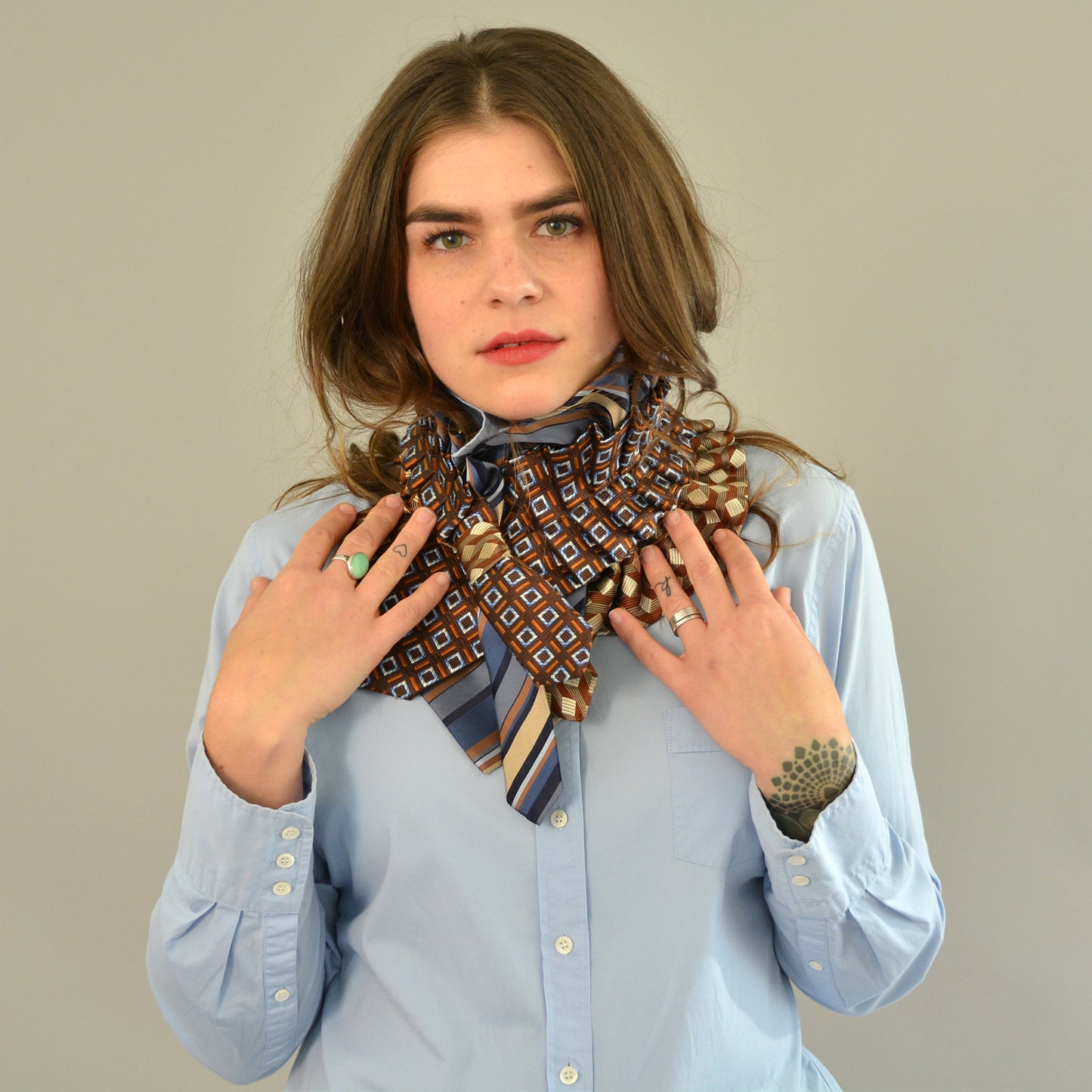 Vintage Silk Necktie Scarf