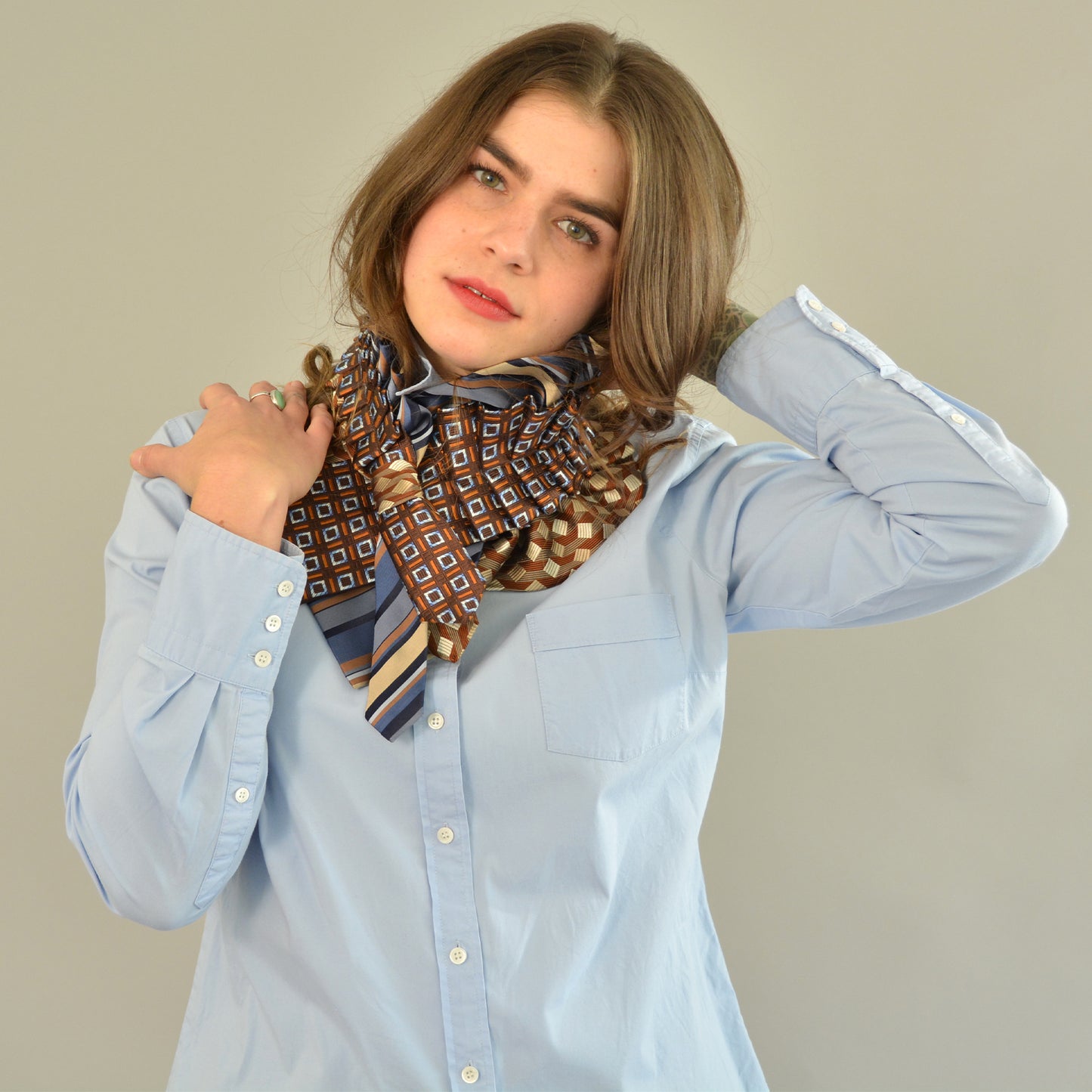 Vintage Silk Necktie Scarf