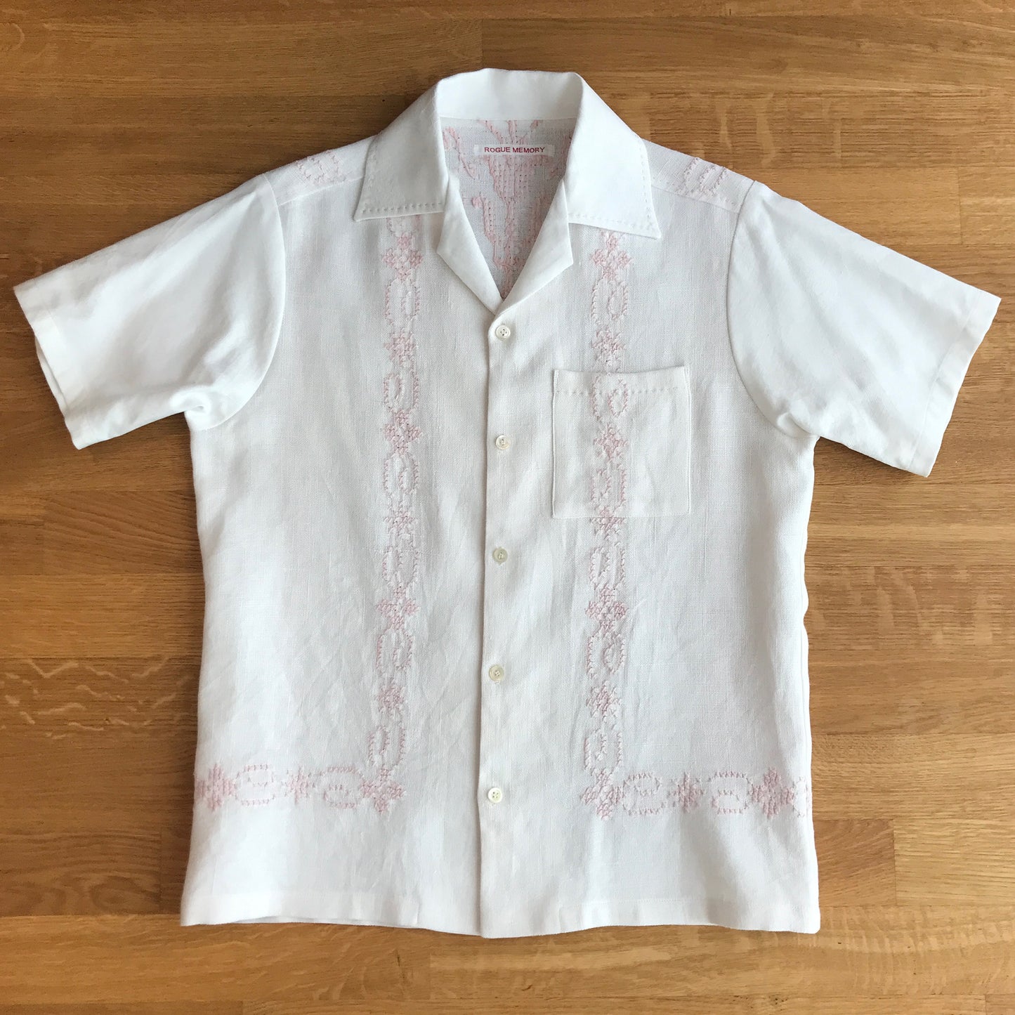 Cross Stitch Embroidered Men's Shirt