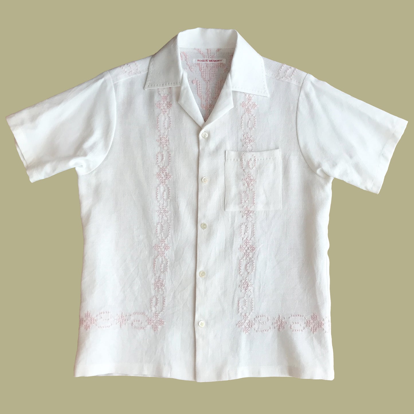 Cross Stitch Embroidered Men's Shirt