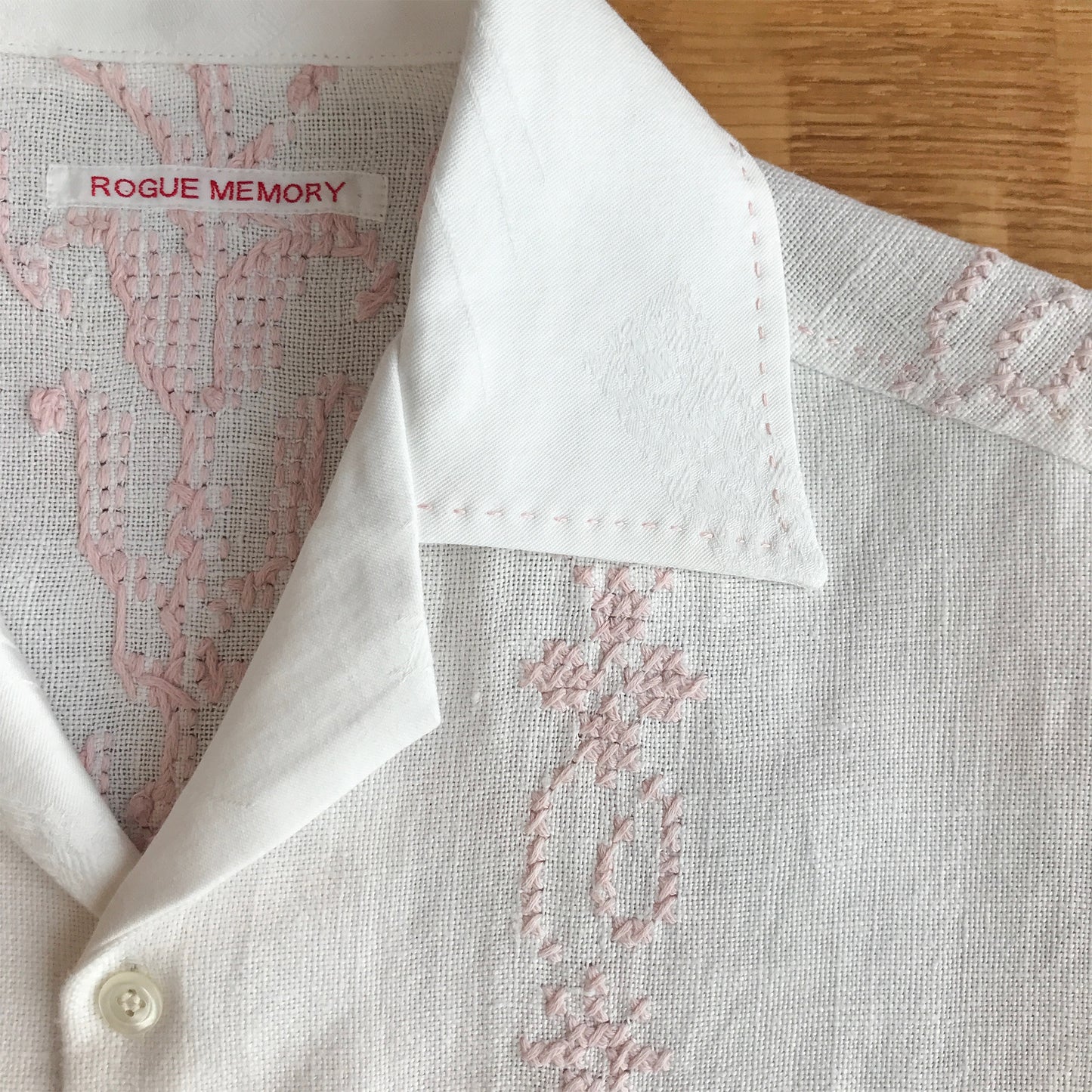 Cross Stitch Embroidered Men's Shirt