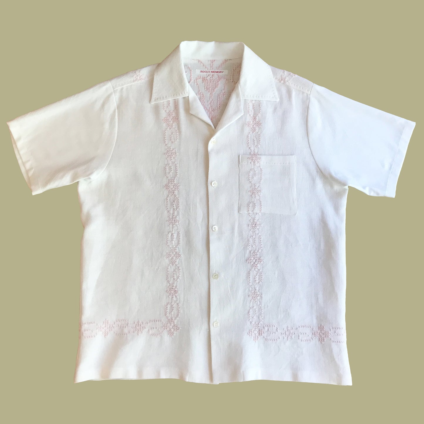 Cross Stitch Embroidered Men's Shirt