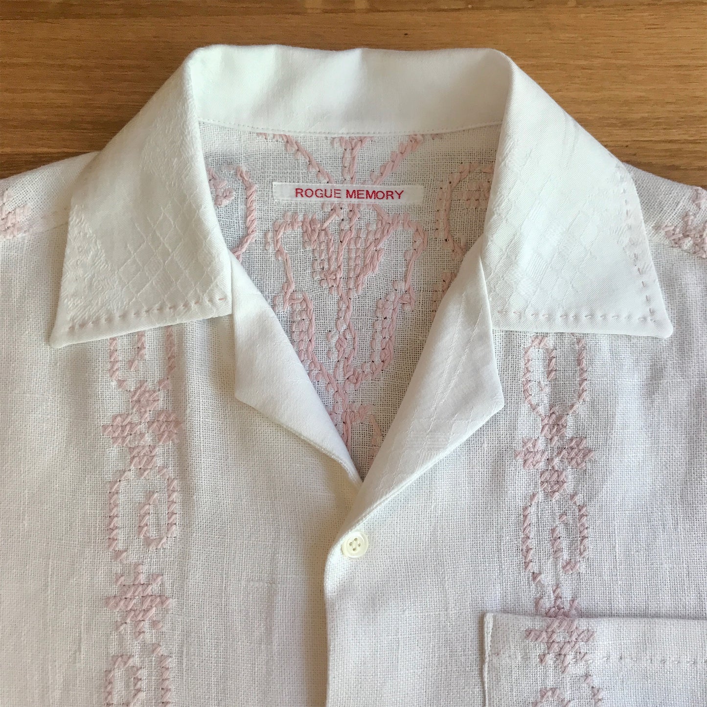 Cross Stitch Embroidered Men's Shirt